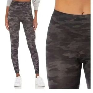 Spanx Look At Me Now Charcoal Heather Camo Seamless Leggings